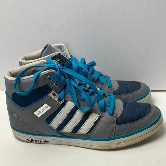 Adidas Men\'s‎ Blue and Gray High-Top Sneakers Adidas High Top Athletic Shoes Men main image 2